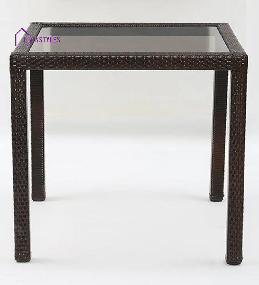 Jank Outdoor Patio Seating Set 4 Chairs and 1 Table Set (Dark Brown) - Coffee Table Sets