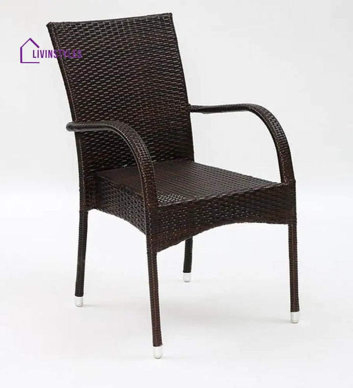 Jank Outdoor Patio Seating Set 4 Chairs and 1 Table Set (Dark Brown) - Coffee Table Sets