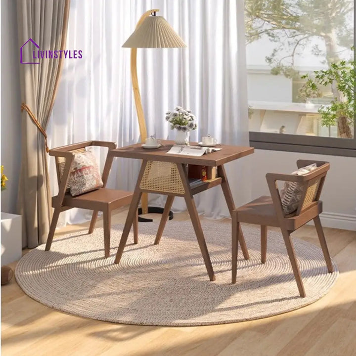 Space Saver Solid Wood Table with 2 Chairs Set TABLE SET