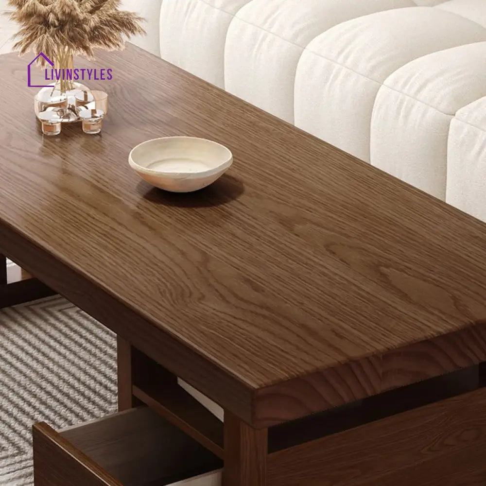 Janvi Solid Wood Coffee Table for Living Room