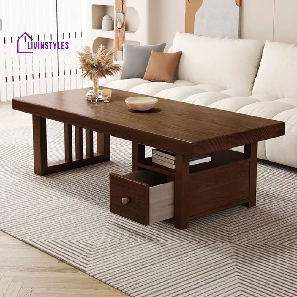 Janvi Solid Wood Coffee Table for Living Room