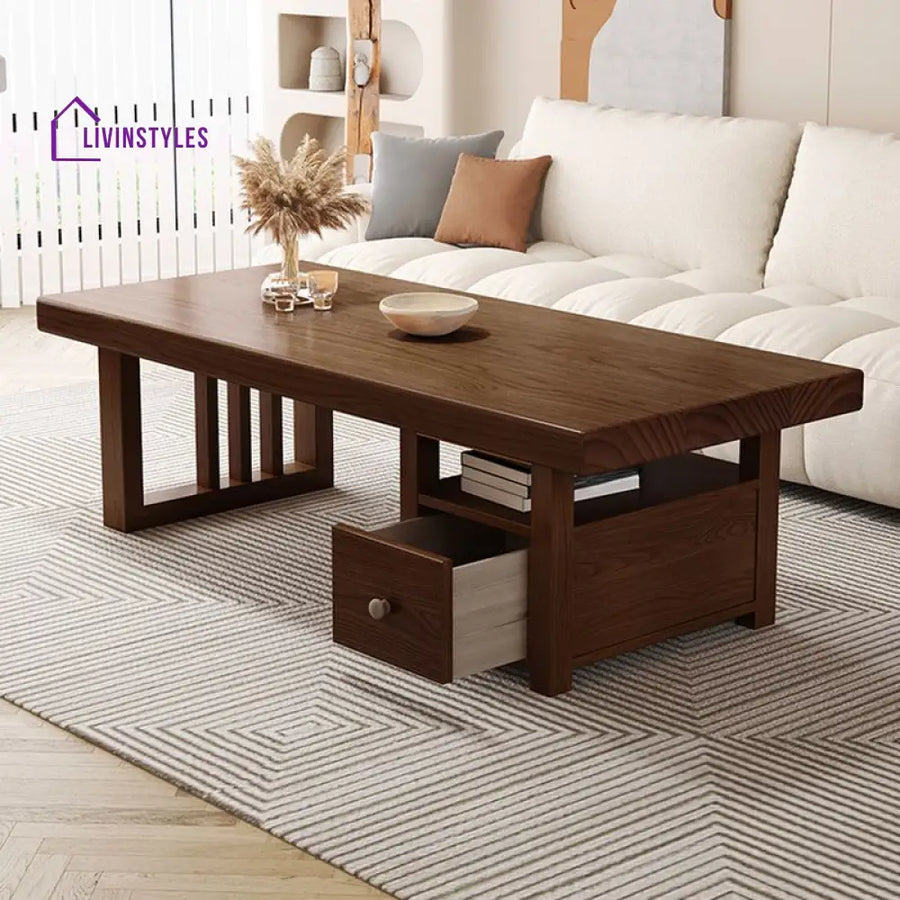 Janvi Solid Wood Coffee Table for Living Room
