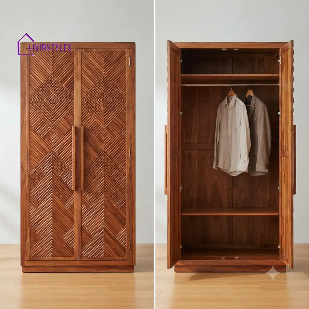 Janvi Wooden Wardrobe for Clothes | Cupboard for Clothes
