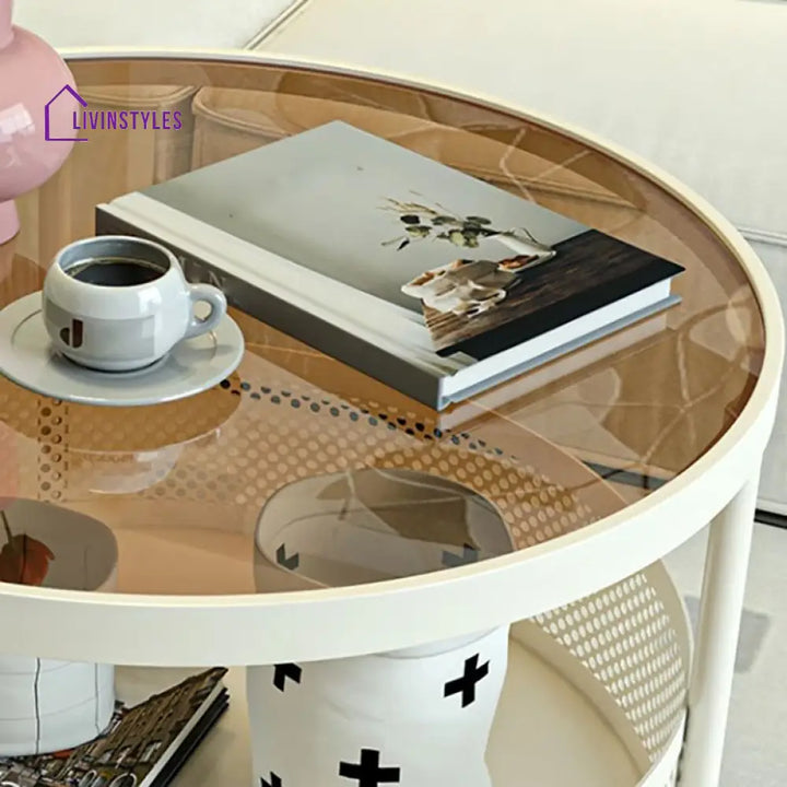 Janya Stainless Steel Frame Coffee Table for Living Room