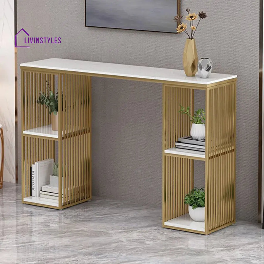 Jaskaran Stainless Steel Living Room Console Table