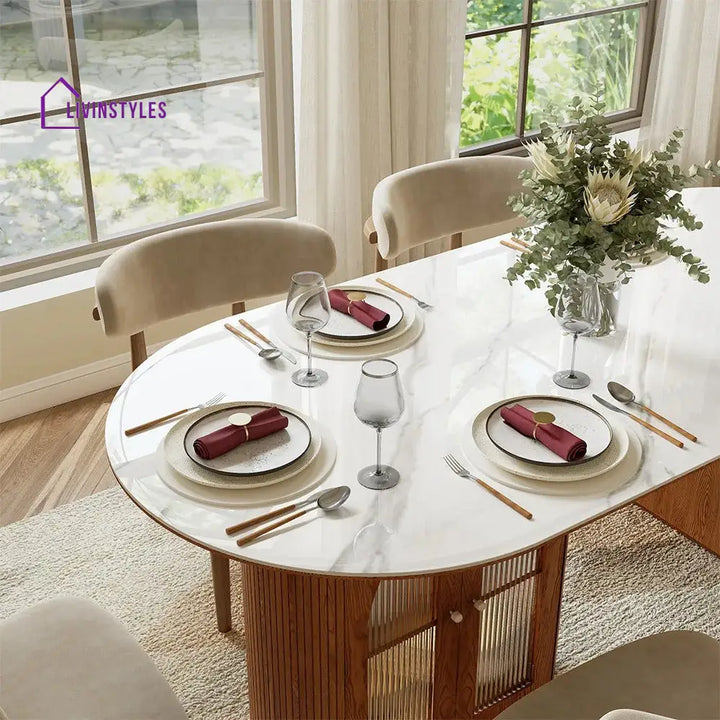 Jasmine Solid Sheesham Wood Dining Table Set | 6 Seater Dining Set