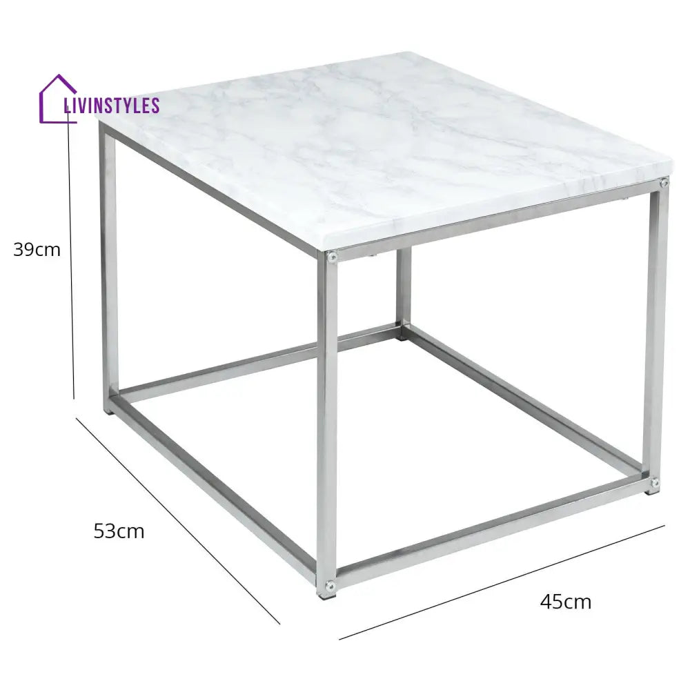 Jay Marble Effect Coffee Table Set Chrome Frame Living Room > Coffee & Side Tables > Coffee Table > Walnut > Gold
