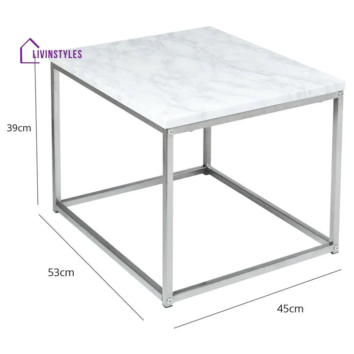 Jay Marble Effect Coffee Table Set Chrome Frame Living Room > Coffee & Side Tables > Coffee Table > Walnut > Gold