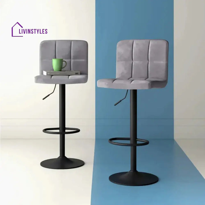 Grey Color Neo Swiel Adjustable Bar Stool