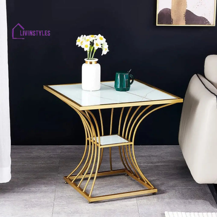 Jaya Metal And Marble Side Table