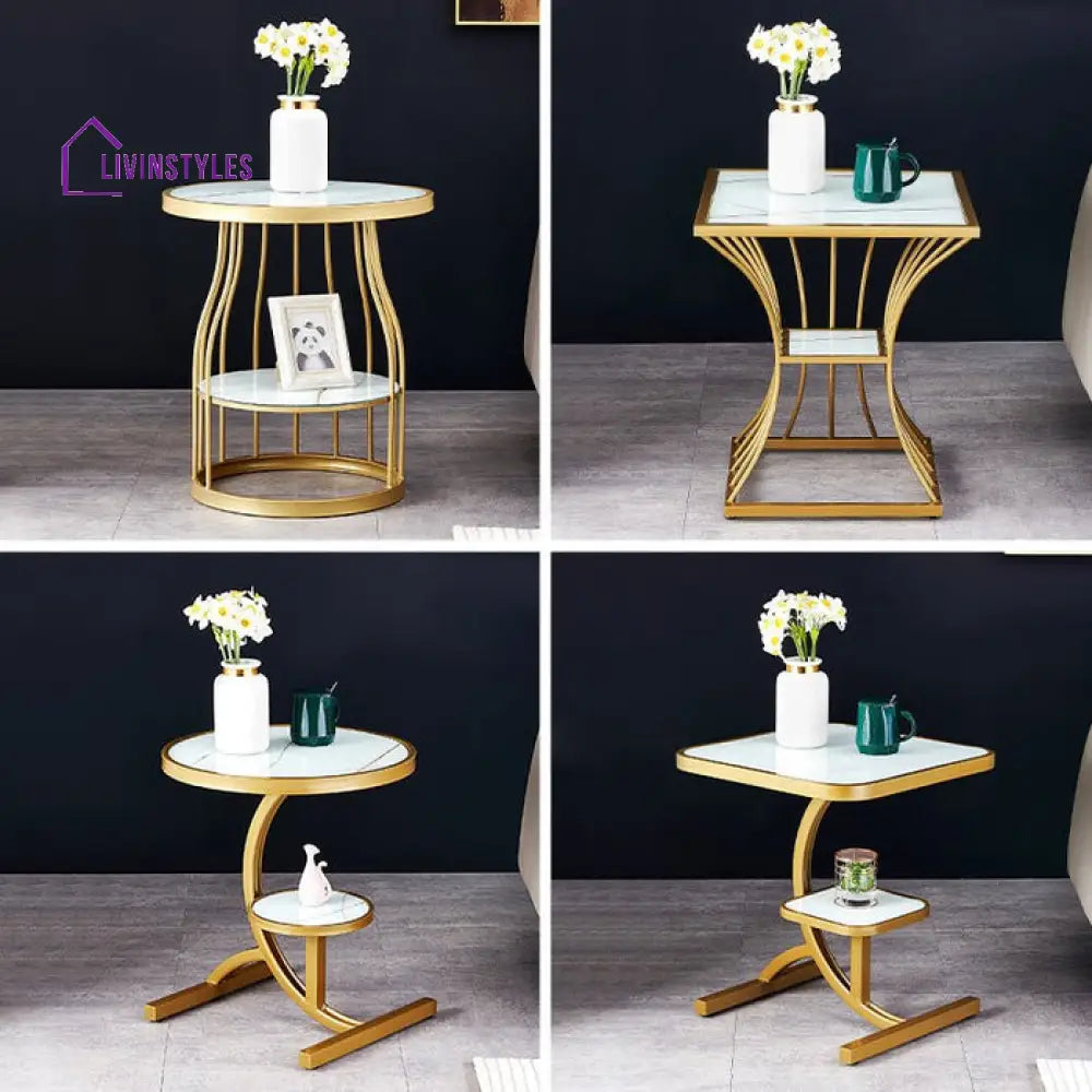 Jaya Metal And Marble Side Table