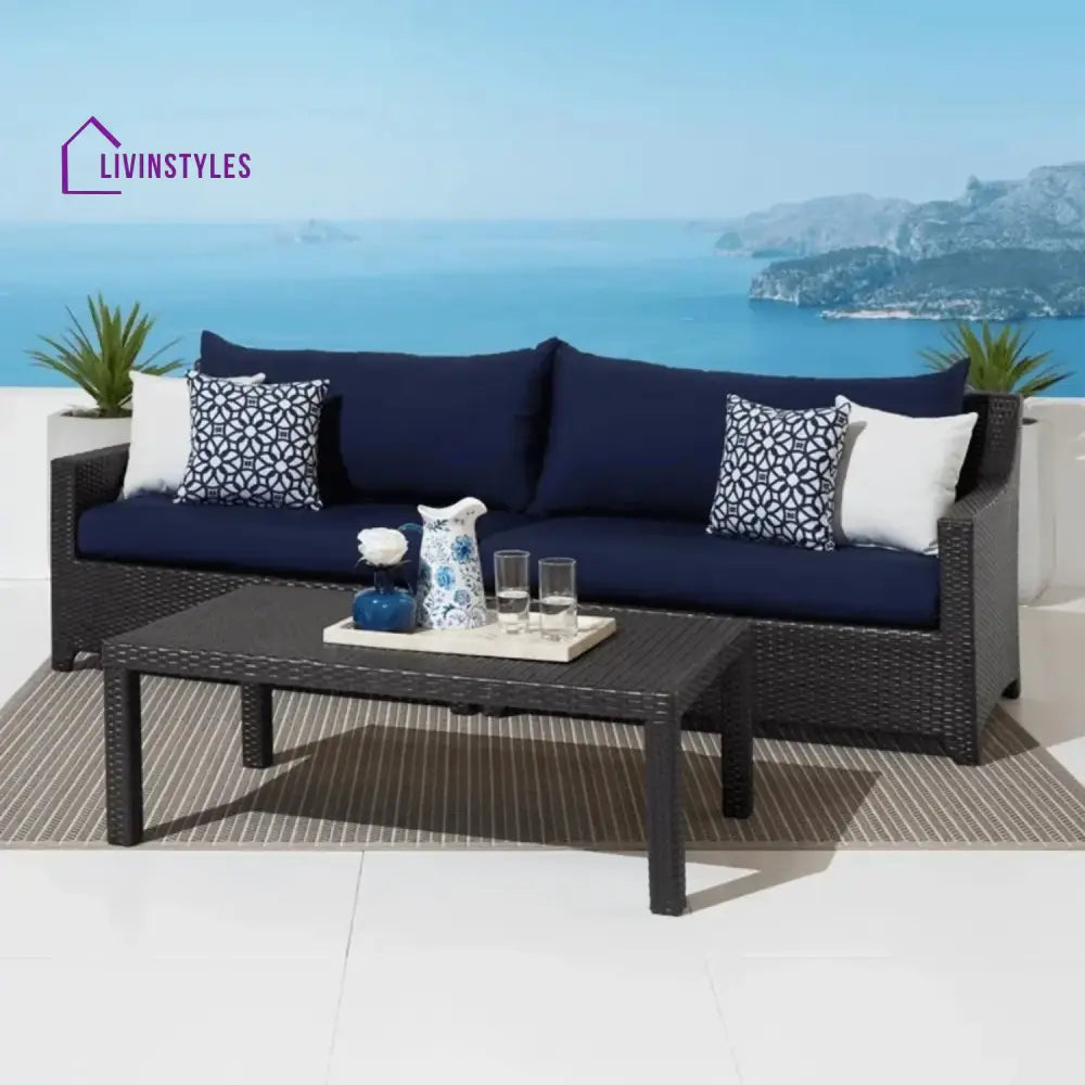 Jaya Outdoor All-Weather Rattan Wicker Three Seater Sofa - Sofa Set