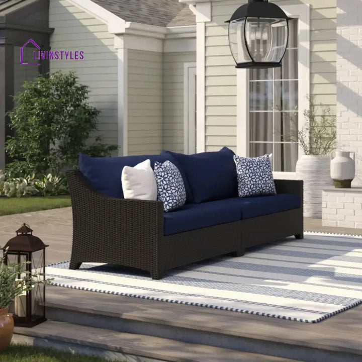 Jaya Outdoor All-Weather Rattan Wicker Three Seater Sofa - Sofa Set