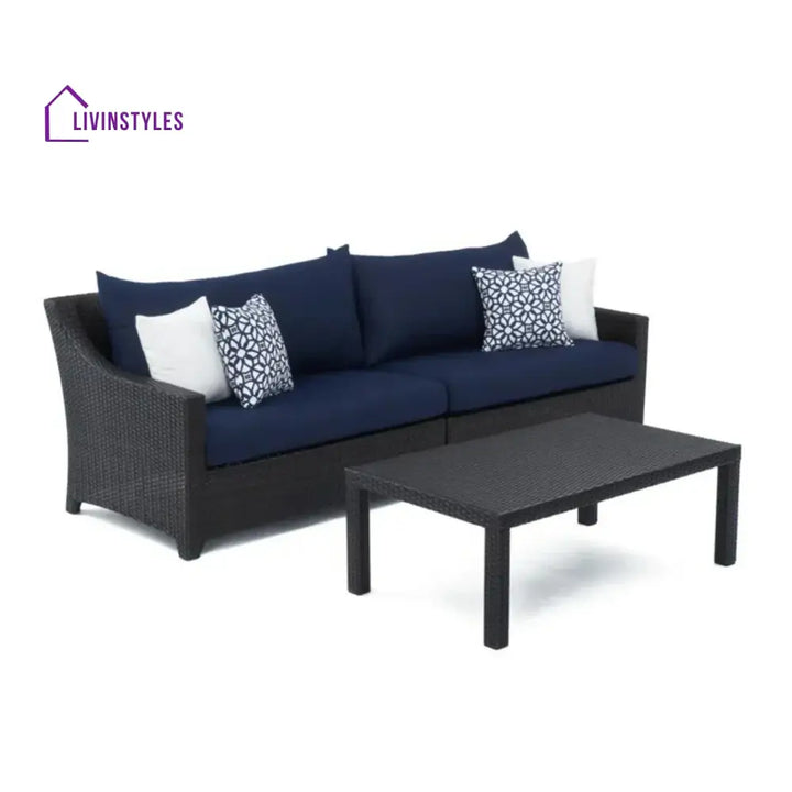 Jaya Outdoor All-Weather Rattan Wicker Three Seater Sofa - Sofa Set