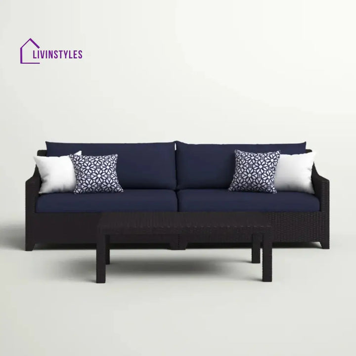 Jaya Outdoor All-Weather Rattan Wicker Three Seater Sofa - Sofa Set