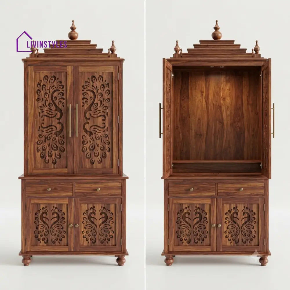 Jayanti Premium Solid Wood Home Temple | Pooja Mandir for Home