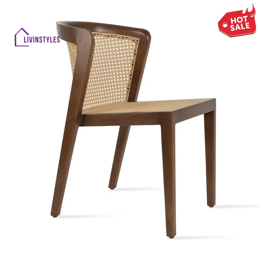 Jayanti Solid Wood Rattan Cane Chair