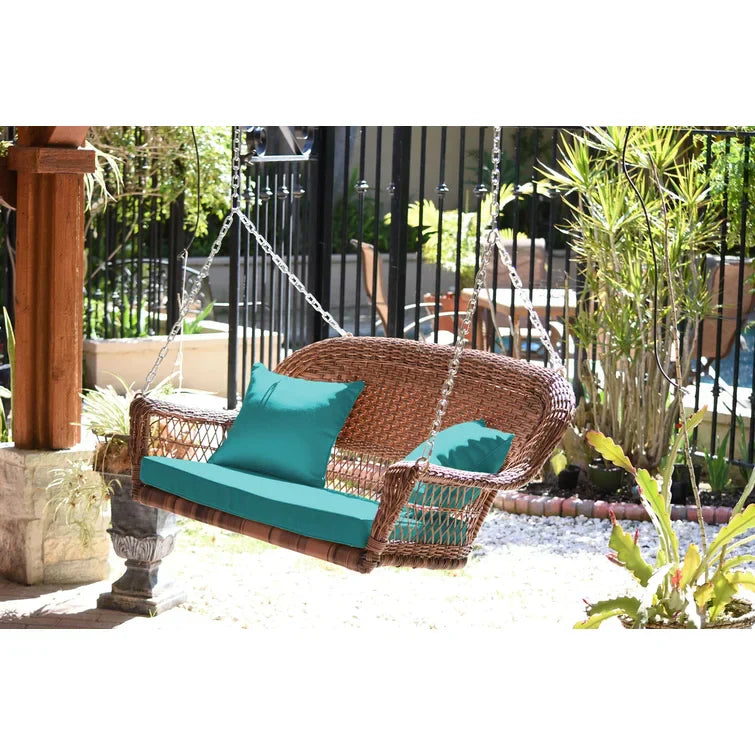 Siân Double Seater Hanging Swing Without Stand For Balcony, Garden Swing, (Honey)