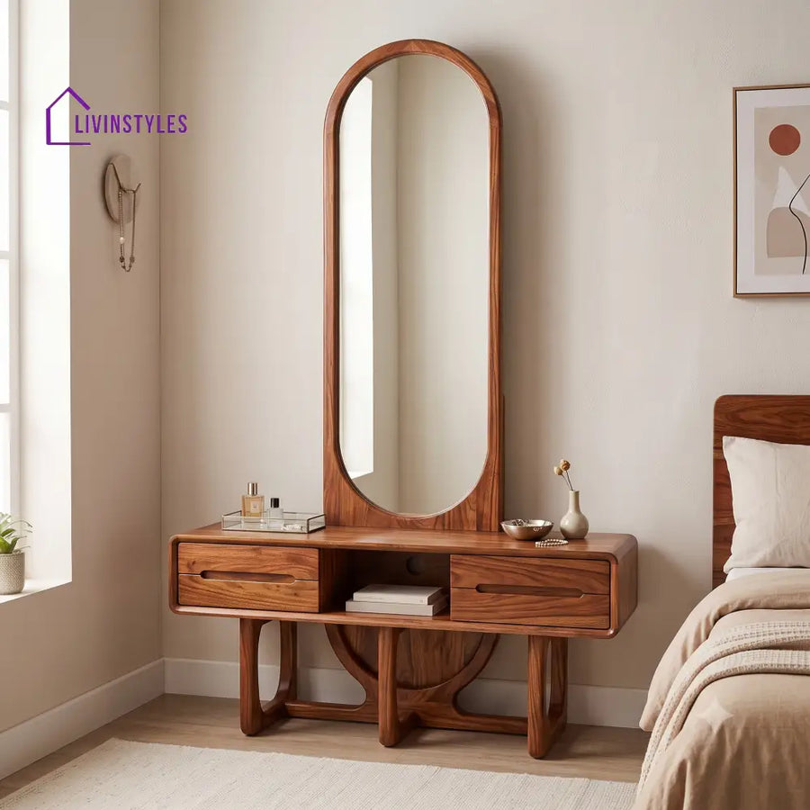 Jeanne Premium Solid Wood Dressing Table for Bedroom | New Designer Dressing Unit