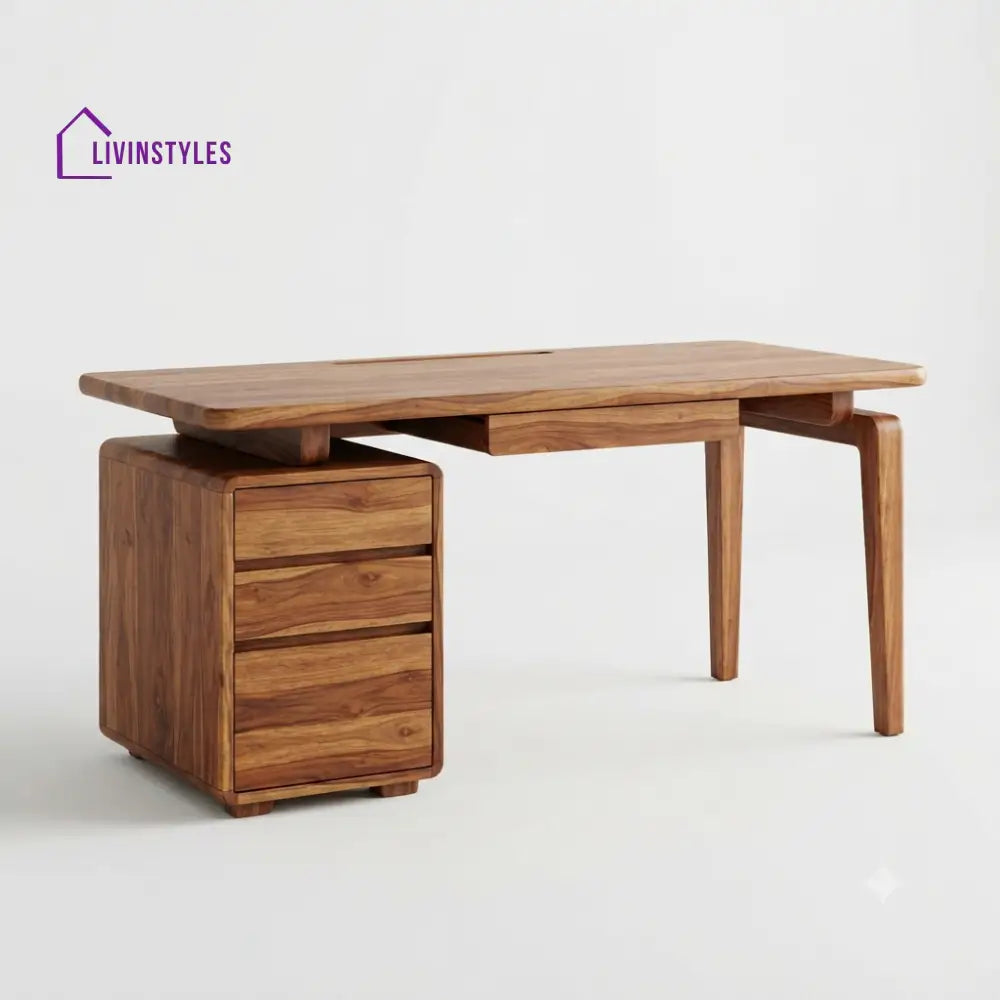 Jeevika Sheesham Wood Study Table for Home | Wooden Study Table
