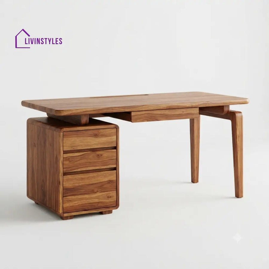 Jeevika Sheesham Wood Study Table for Home | Wooden Study Table