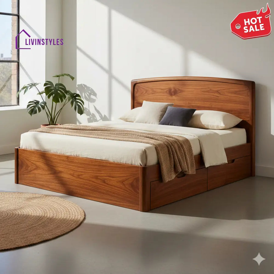 Jennifer Premium Sheesham Wood Bed