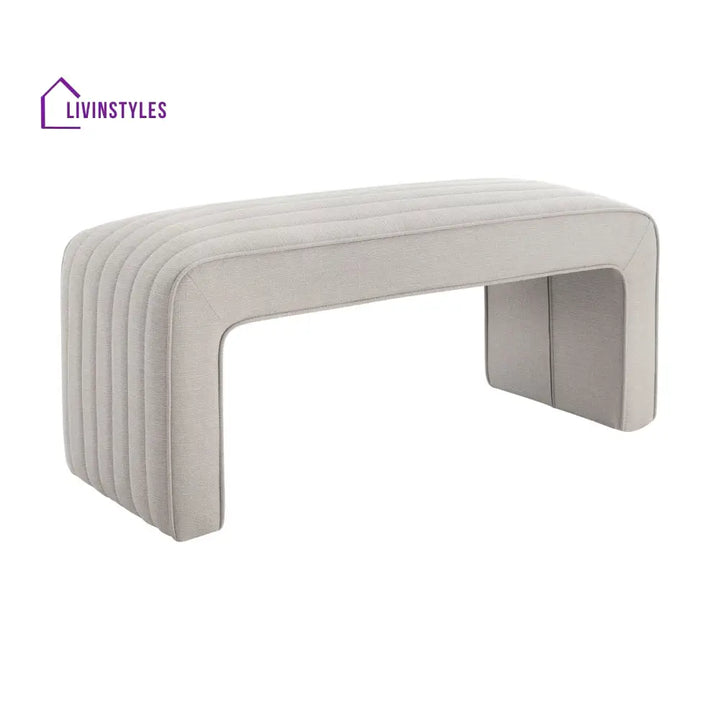 Jeremías Panelled Bench - Stone Grey End of Bed Ottomans