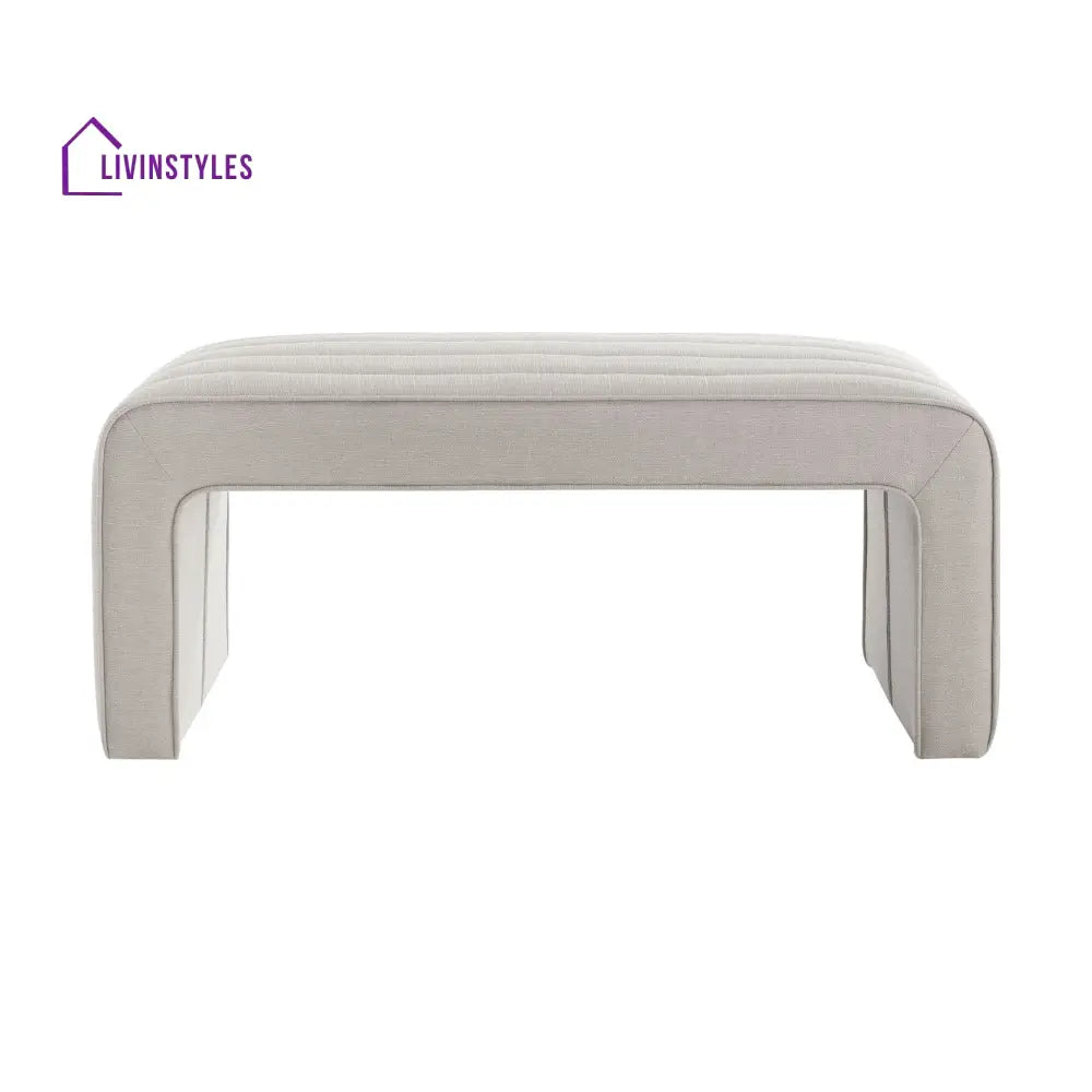 Jeremías Panelled Bench - Stone Grey End of Bed Ottomans