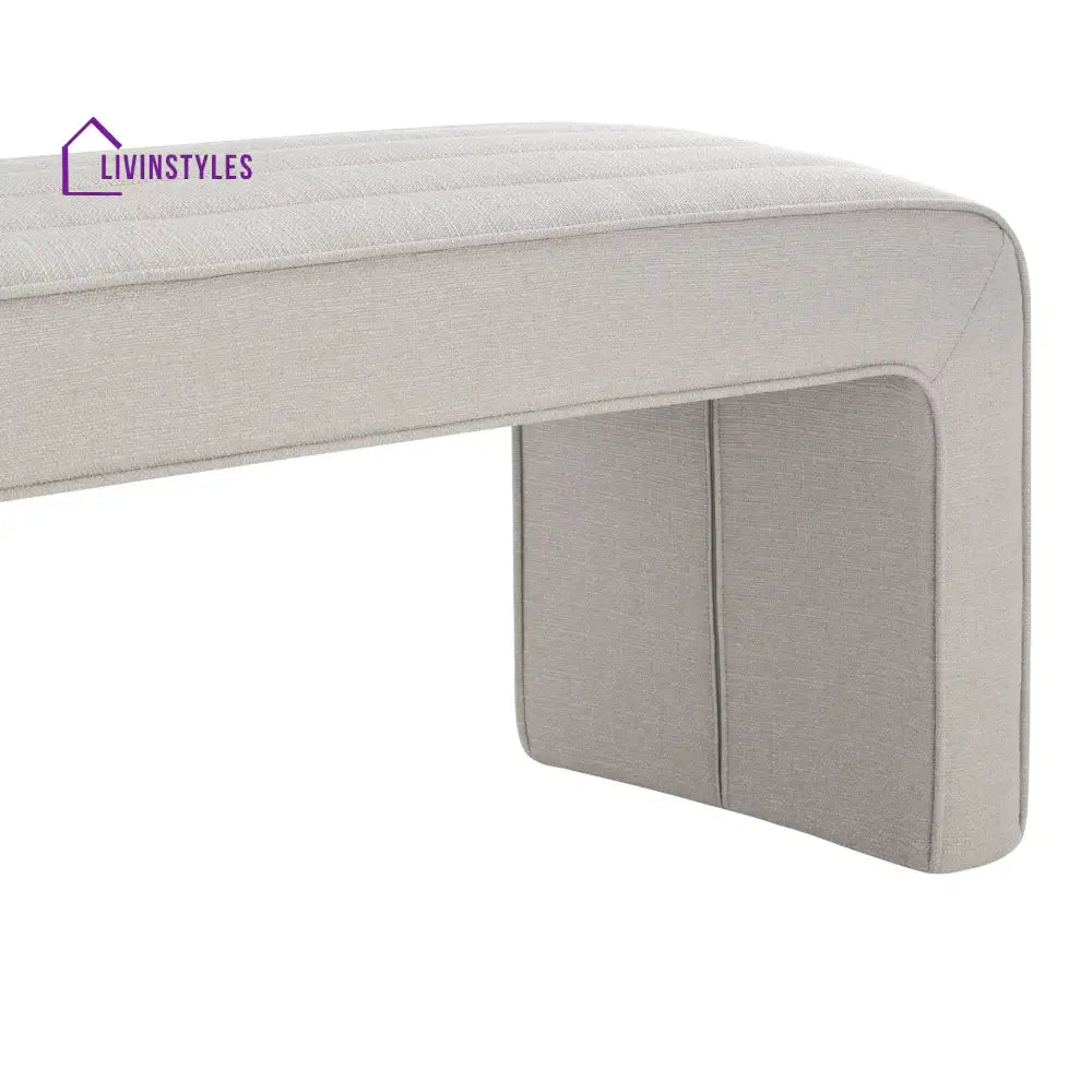 Jeremías Panelled Bench - Stone Grey End of Bed Ottomans