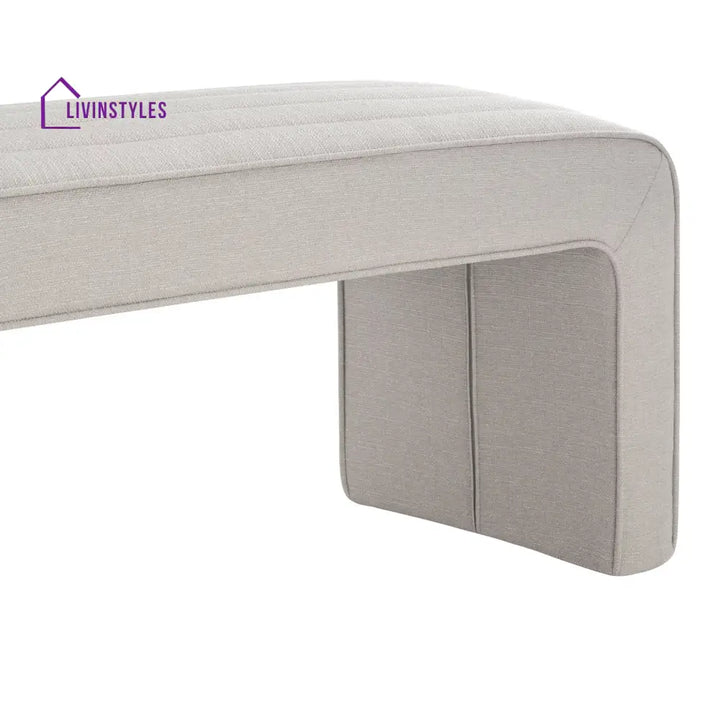 Jeremías Panelled Bench - Stone Grey End of Bed Ottomans
