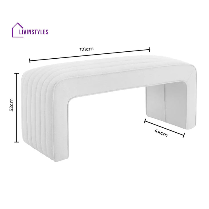 Jeremías Panelled Bench - Stone Grey End of Bed Ottomans