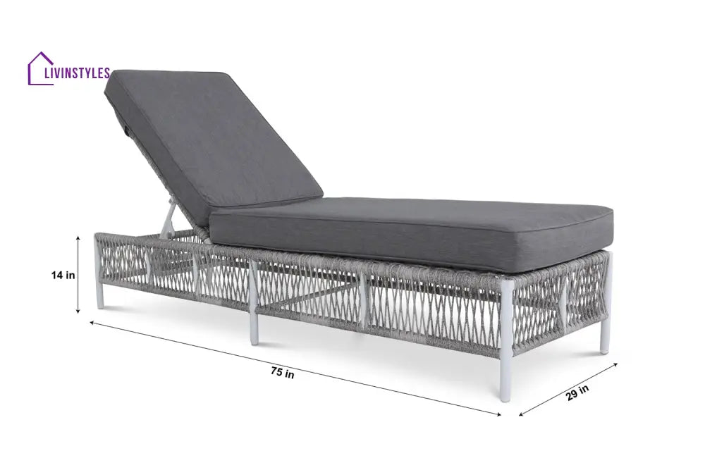 Jerome Outdoor Swimming Poolside Lounger Set of 2 (Grey) - Loungers