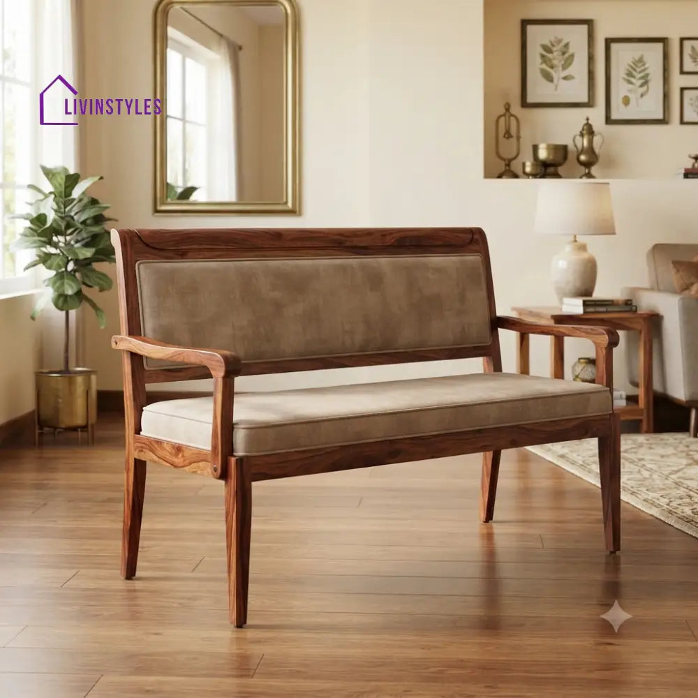 Jevon Wooden Bench for Living Room | Bedroom | Extra Seating