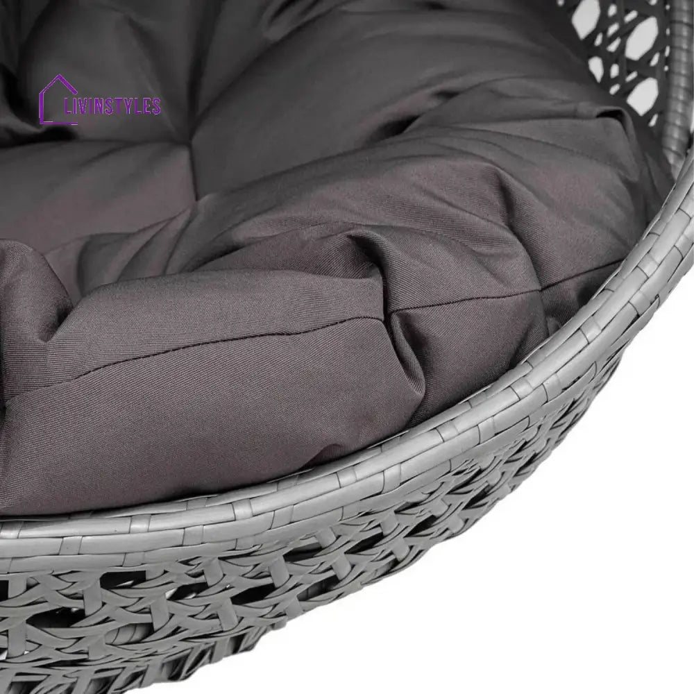 Jia Double Seater Rattan & Wicker Swing (Grey) - Swing