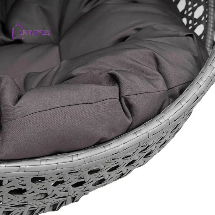 Jia Double Seater Rattan & Wicker Swing (Grey) - Swing