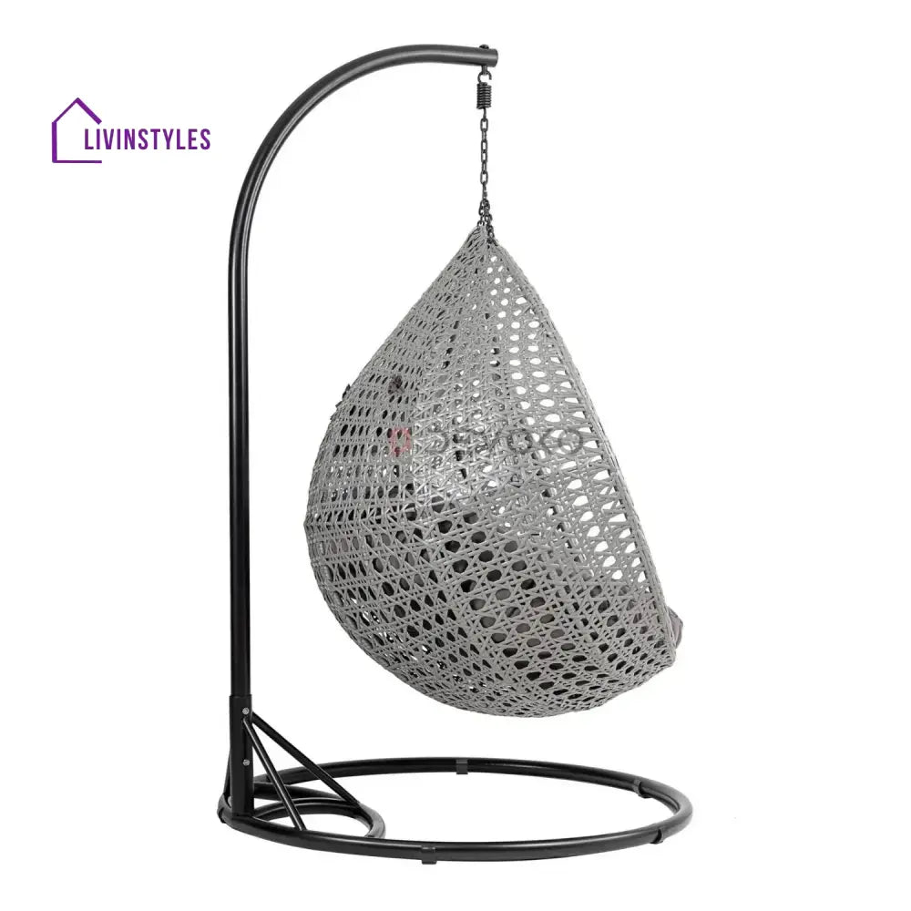 Jia Double Seater Rattan & Wicker Swing (Grey) - Swing