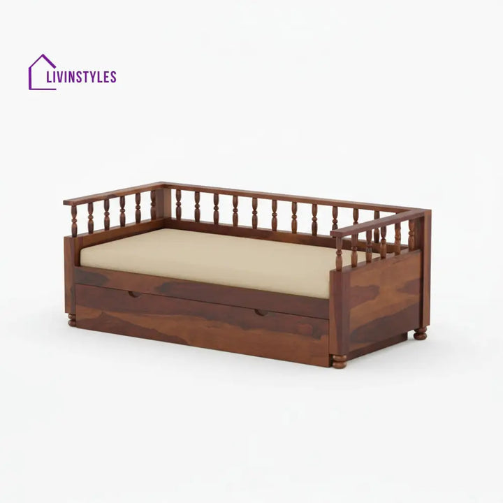 Jimena solid sheesham wood 3 seater with storage