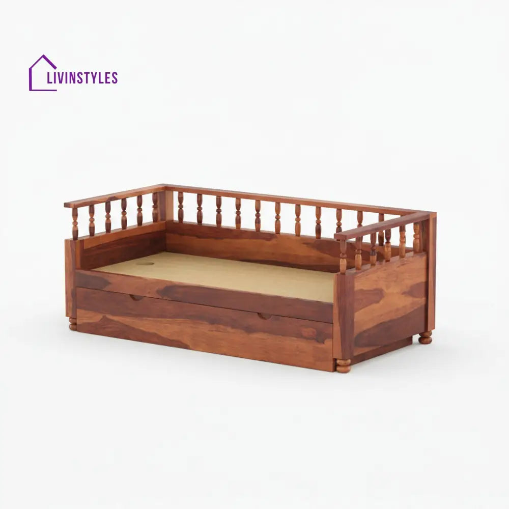 Jimena solid sheesham wood 3 seater with storage