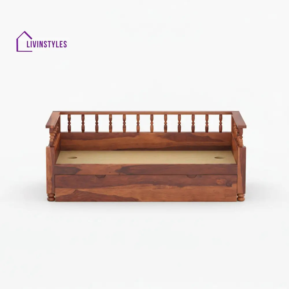 Jimena solid sheesham wood 3 seater with storage
