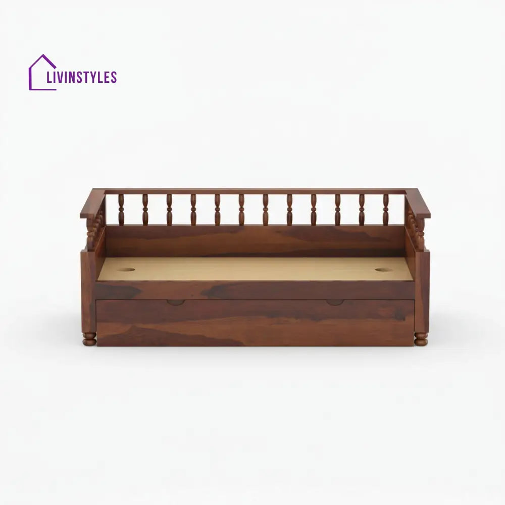 Jimena solid sheesham wood 3 seater with storage
