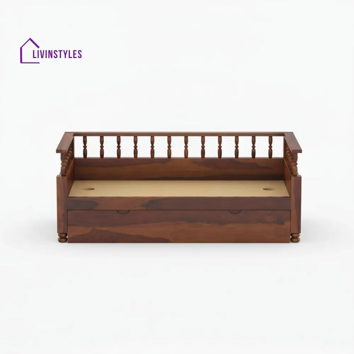 Jimena solid sheesham wood 3 seater with storage