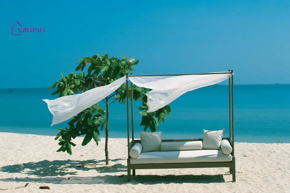 jimmy Outdoor Poolside Sunbed With Cushion Daybed (Black) - Sunbed