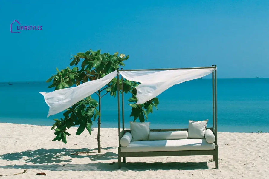 jimmy Outdoor Poolside Sunbed With Cushion Daybed (Black) - Sunbed