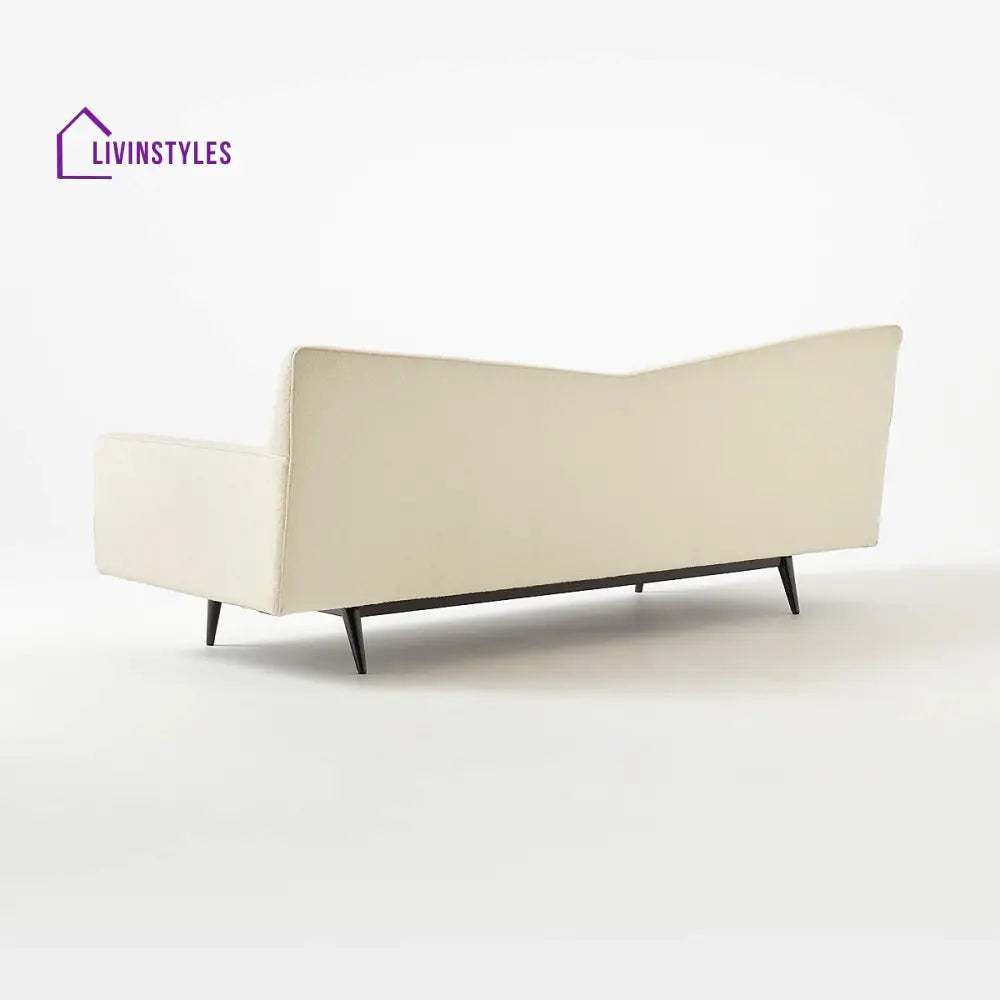 Jinal 3 Seater Teak Wood Boucle Sofa