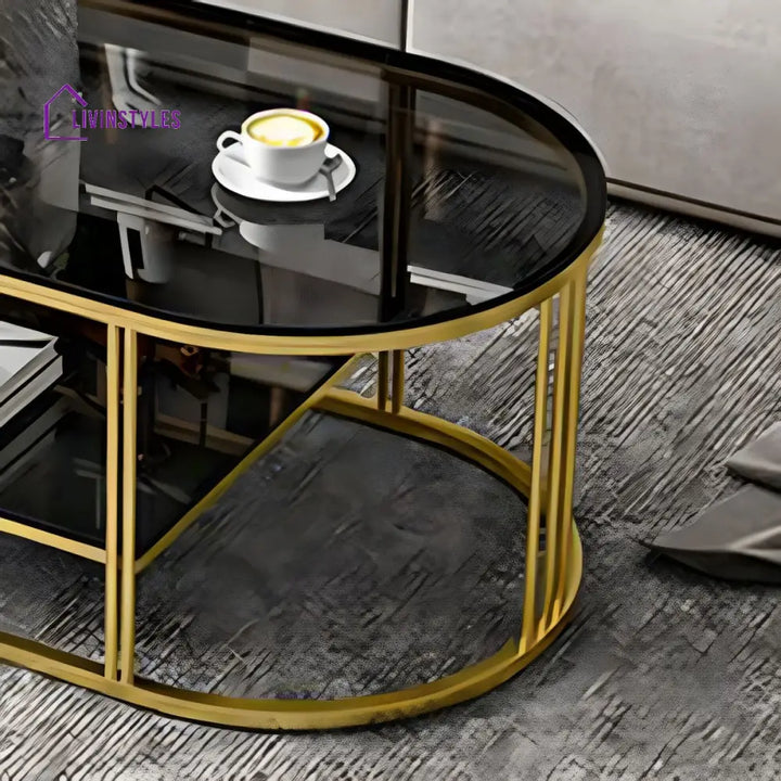 Jinal Stainless Steel Coffee Table for Lighting