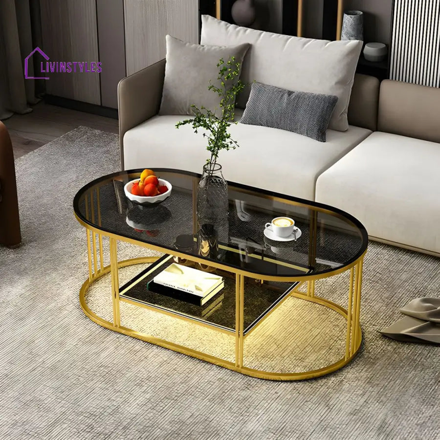 Jinal Stainless Steel Coffee Table for Lighting