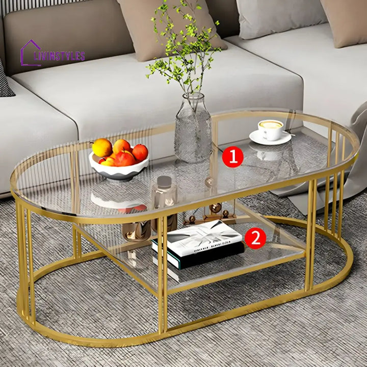 Jinal Stainless Steel Coffee Table for Lighting