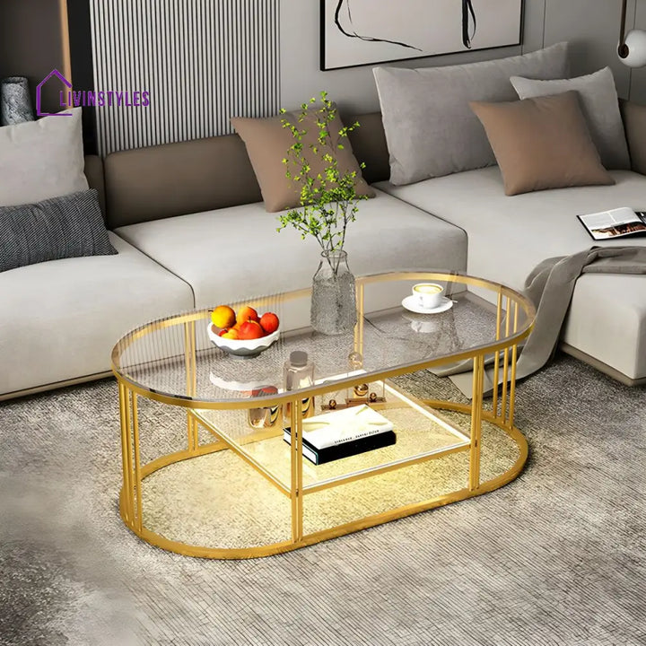Jinal Stainless Steel Coffee Table for Lighting
