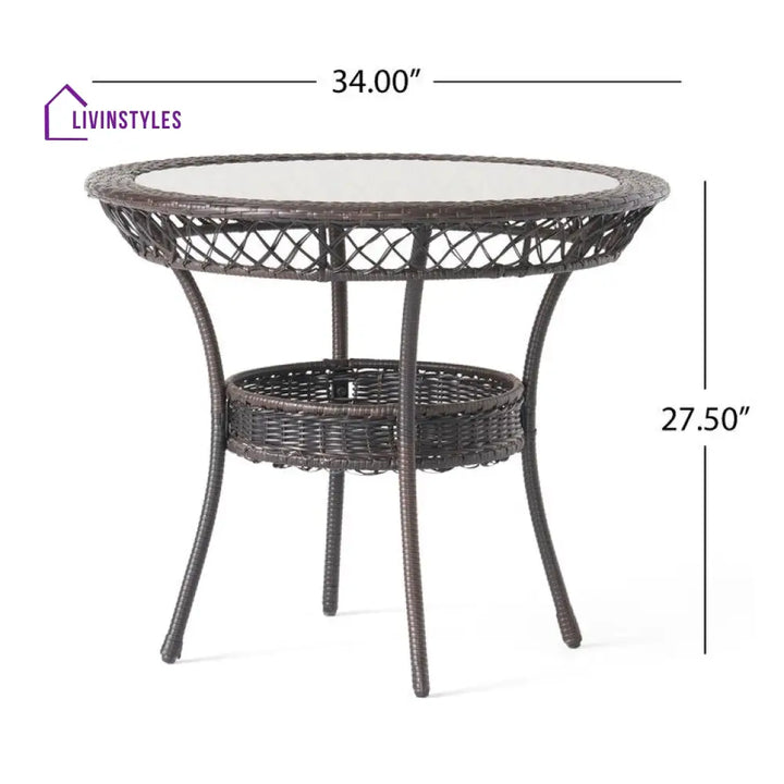 Jitu 4 Seater Round Outdoor Dining Set