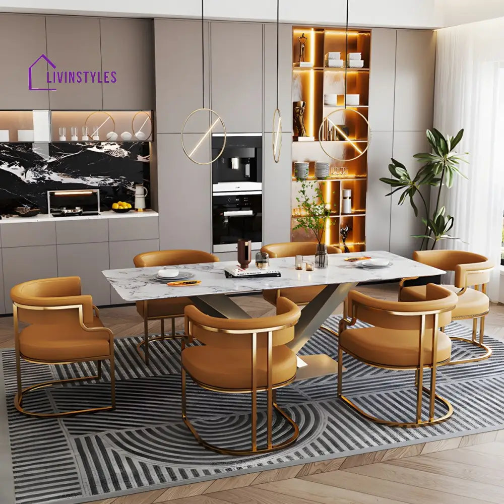 Jivika Metal Dining Chair | Stainless Steel
